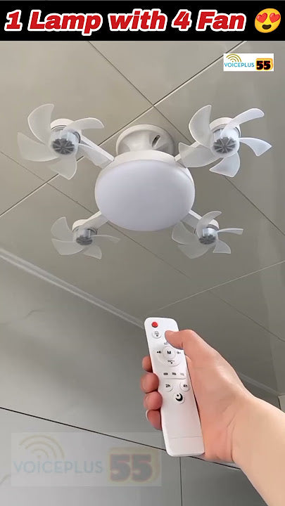 Drone Fan Ceiling Light – 4-Blade LED Remote