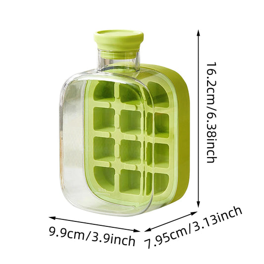 2 In 1 Water Bottles Cubes Tray with Lid and Bin